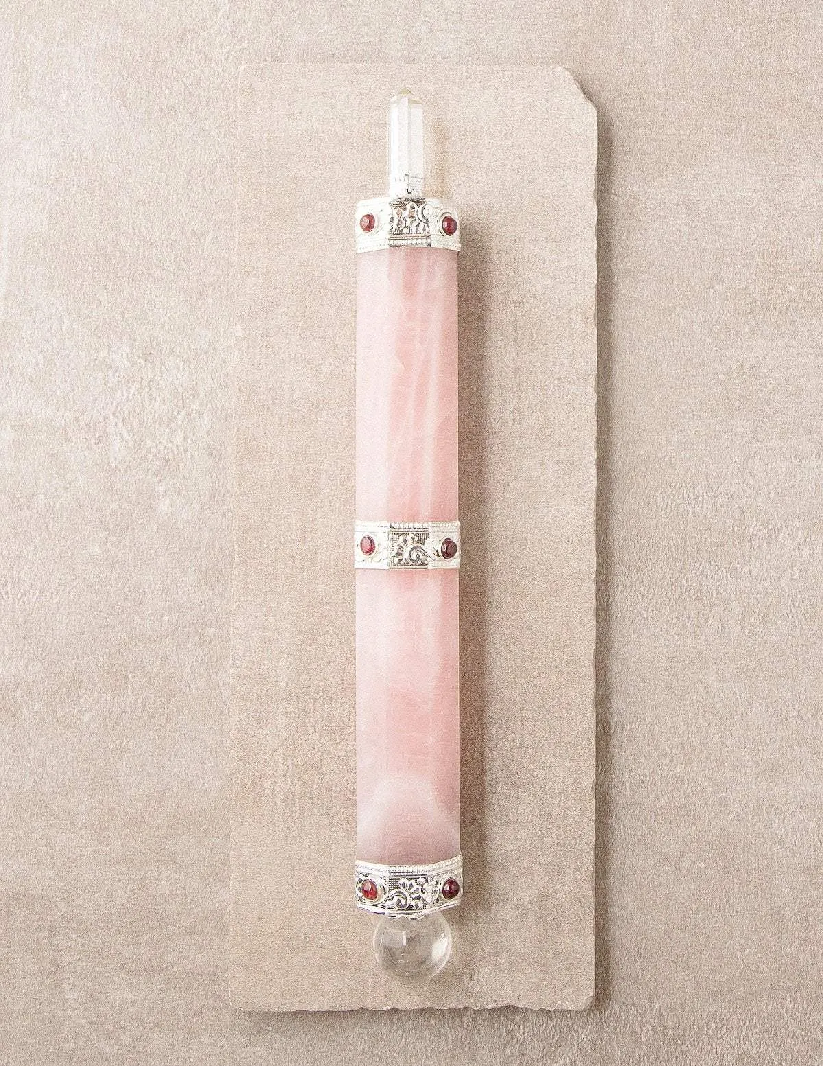 Rose Quartz Gemstone Wand