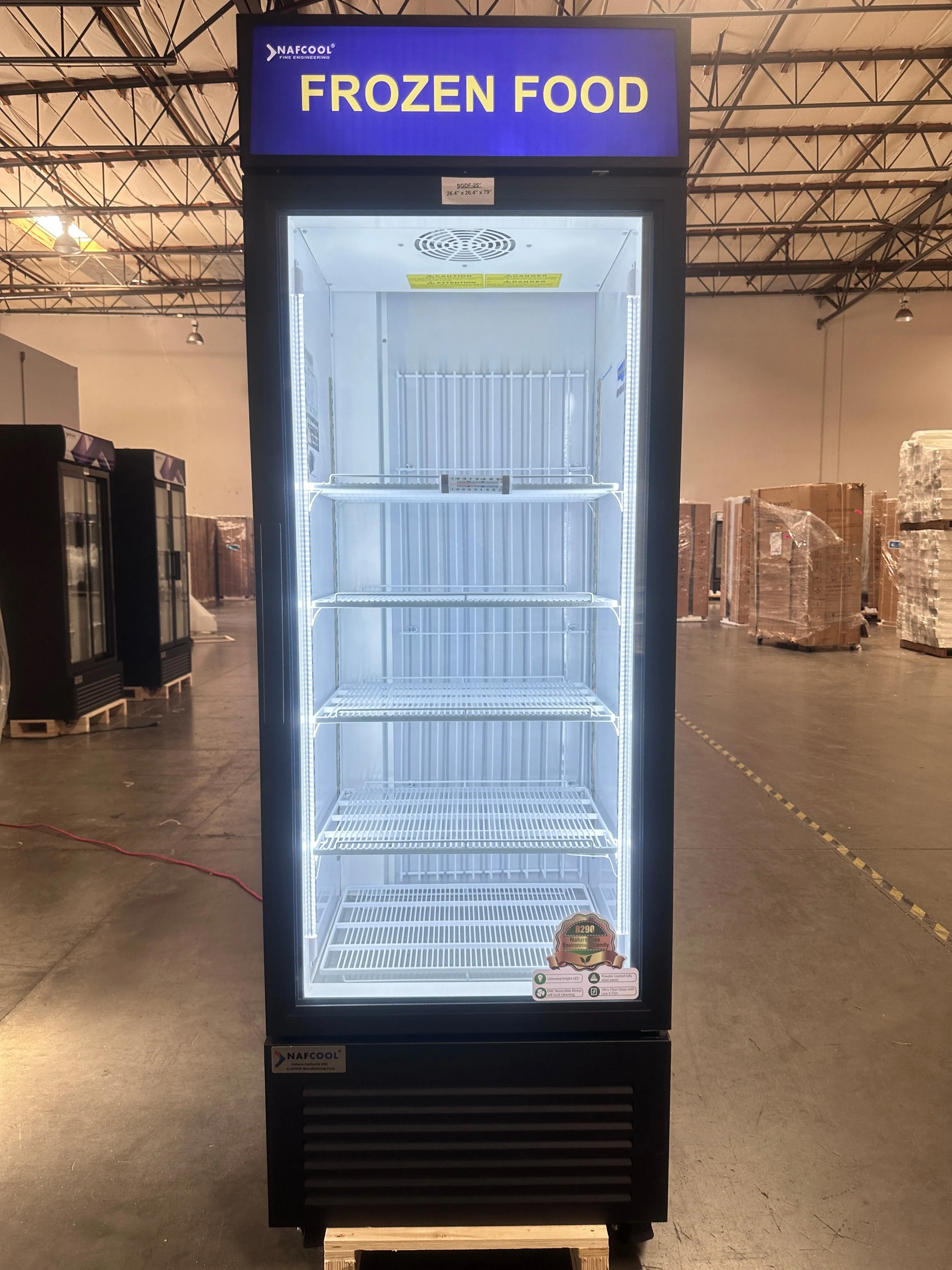 SDGF25'' One Section Glass Door Display Freezer