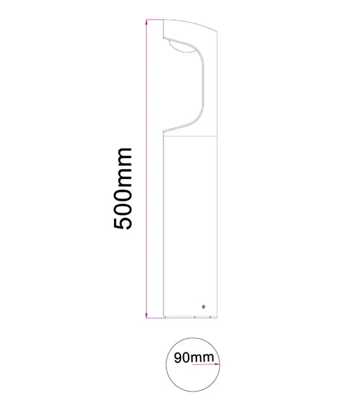 SETH: LED Surface Mounted Bollard Lights IP54