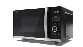 Sharp YCQS254AUB 900W 25 Litre Flatbed Microwave Oven, Black