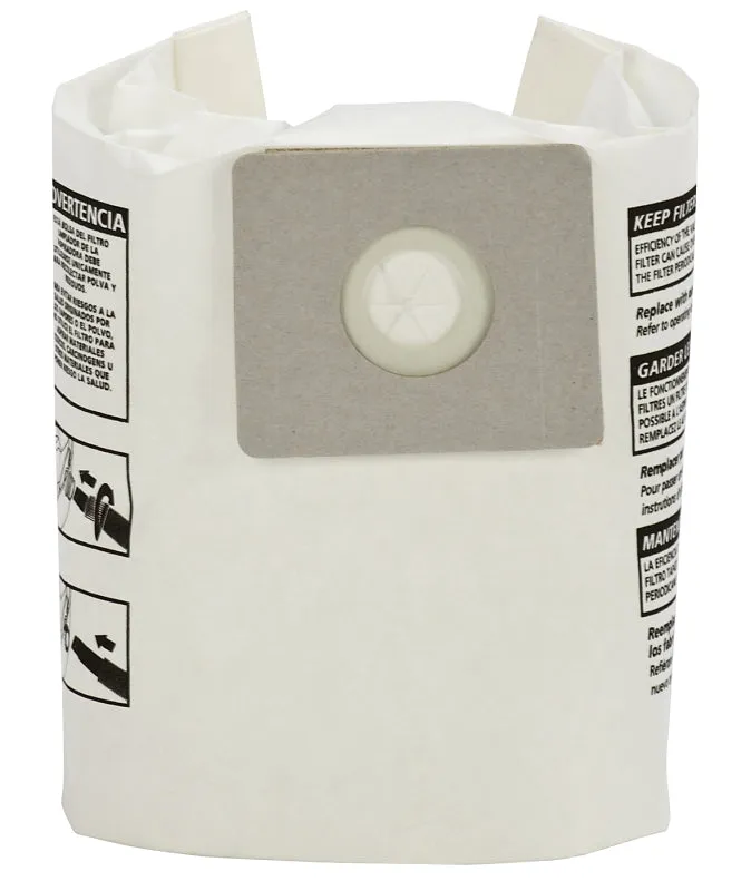 Shop-Vac 9066733 Filter Bag, 1 to 1.5 gal Capacity :PK 3: QUANTITY: 1