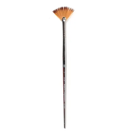 Short handle fan paintbrush