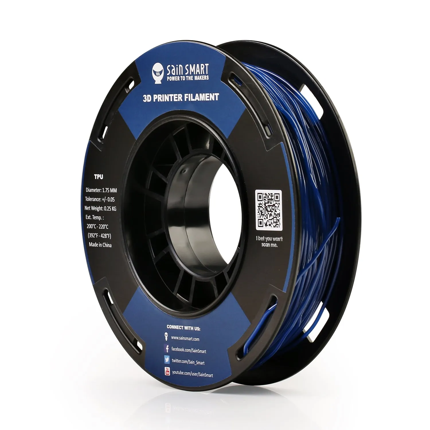 Small-Spool TPU Flexible Filament 1.75mm 250g/0.55lb