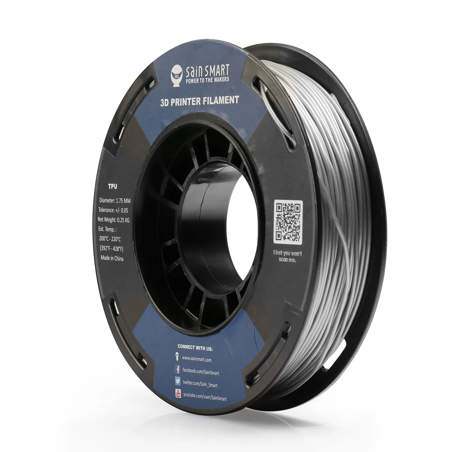 Small-Spool TPU Flexible Filament 1.75mm 250g/0.55lb