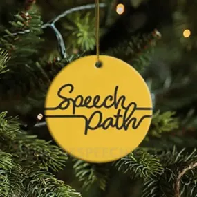 Speech Path Ceramic Ornament