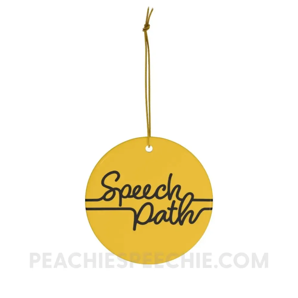 Speech Path Ceramic Ornament