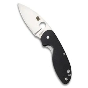 Spyderco, Efficient Value Knife with 2.98" Stainless Steel Drop-Point Blade and Durable Black G-10 Handle - PlainEdge - C216GP