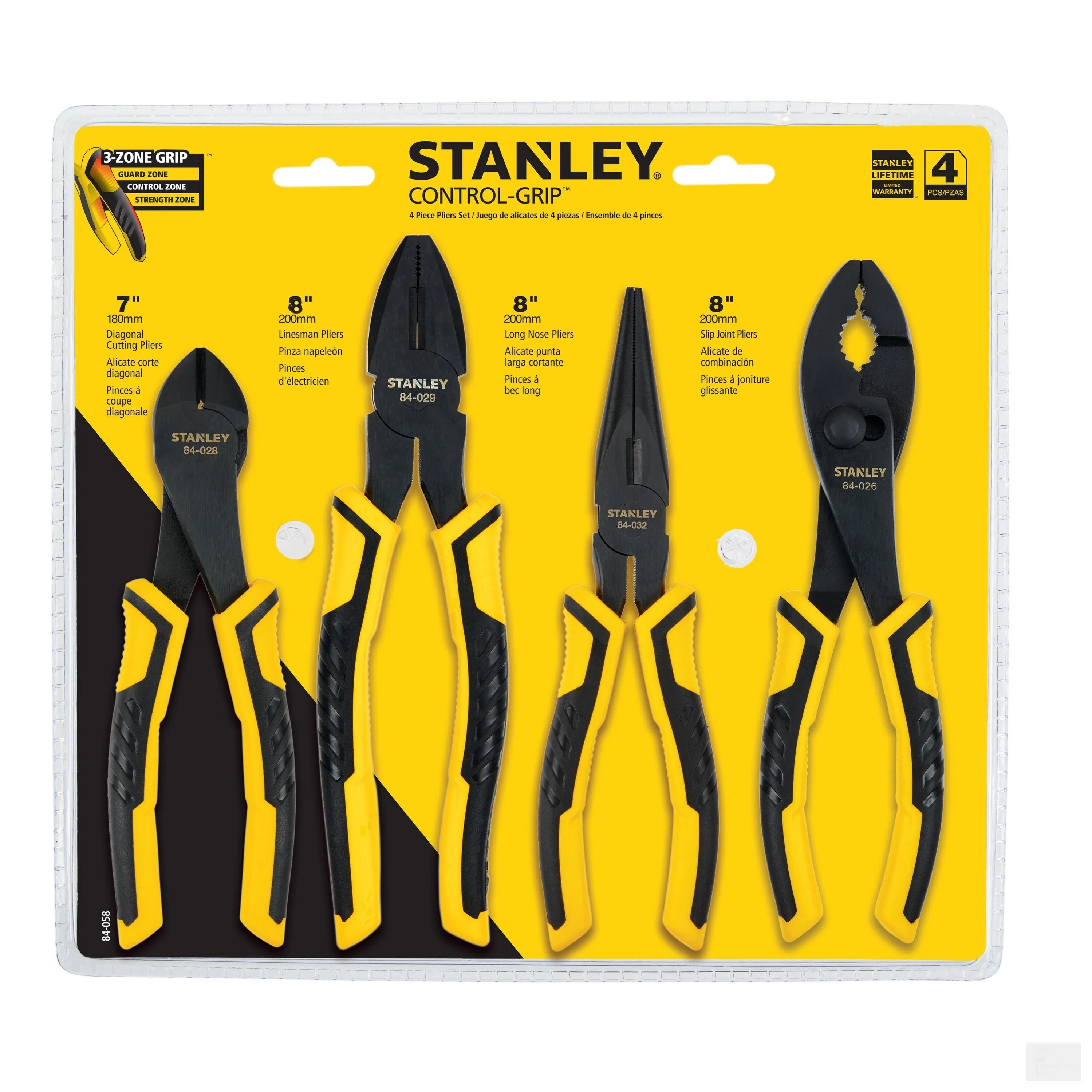 STANLEY 4 Piece Plier Set [84-058]