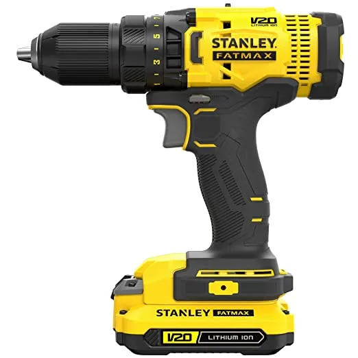 STANLEY FATMAX SBD710D2K-B1 20V 2.0Ah 13 mm Reversible Cordless Brushless Drill Machine Driver with 2x2.0Ah Li-ion Batteries & 1pc Charger