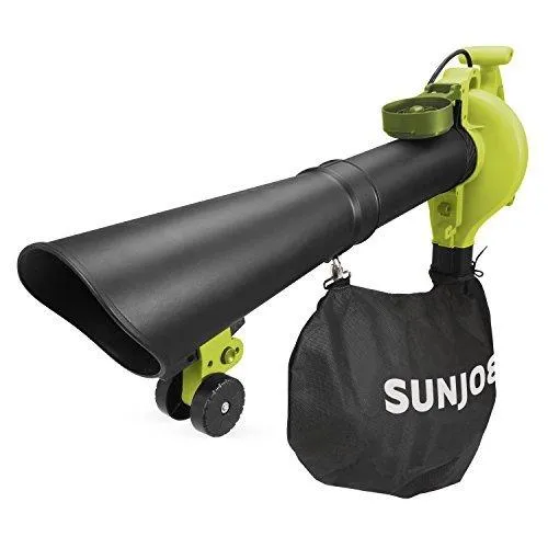 Sun Joe SBJ606E-GA-SJG 14-Amp 250MPH 4-in-1 Electric Blower/Vacuum/Mulcher/Gutter Cleaner, Green