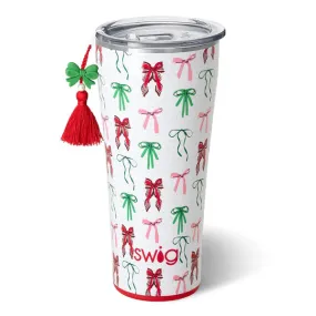 Swig 32 oz tumbler Christmas Hair Bows