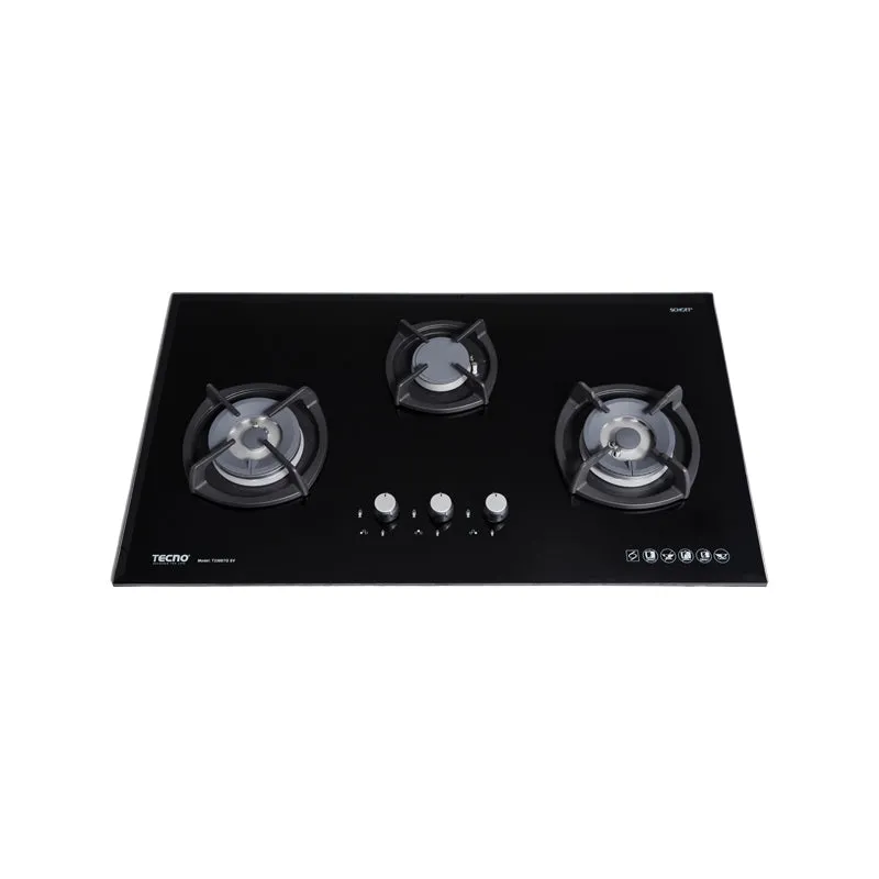 Tecno-T3388TGSV 88cm SCHOTT Tempered Glass Hob with Inferno Burner