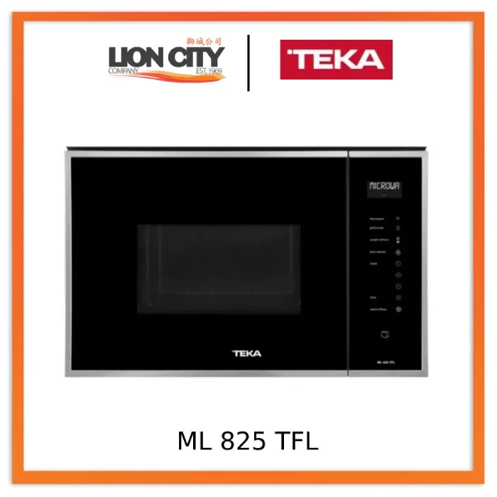 Teka ML 825 TFL BK-SS Built-in Microwave With Grill and Touch Control