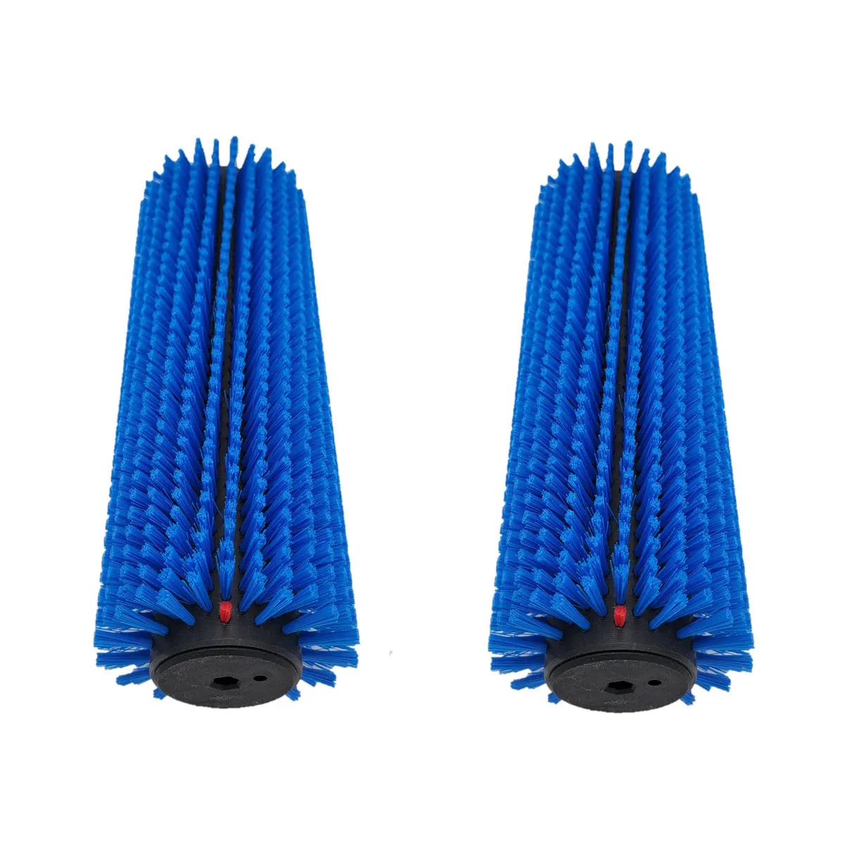 Tornado 9" Blue Stiff Bristle Heavy Duty Floor Scrubbing Brushes (#93173.1) for the 'Vortex 9' CRB Scrubber - Pack of 2