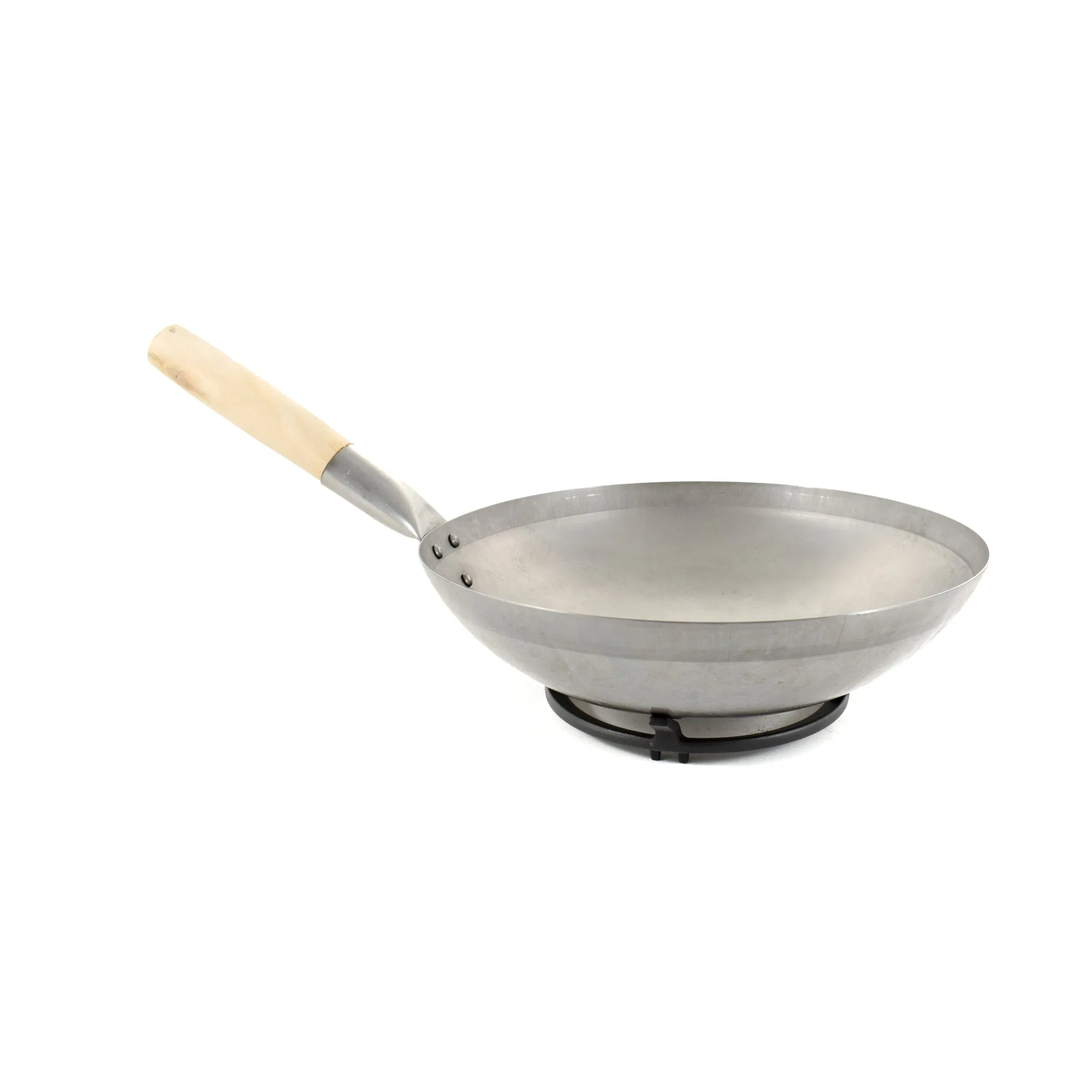 Traditional Round-Base Carbon Steel Wok