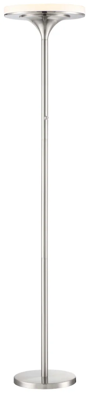 U.H.O. LED Torchiere in Brushed Nickel