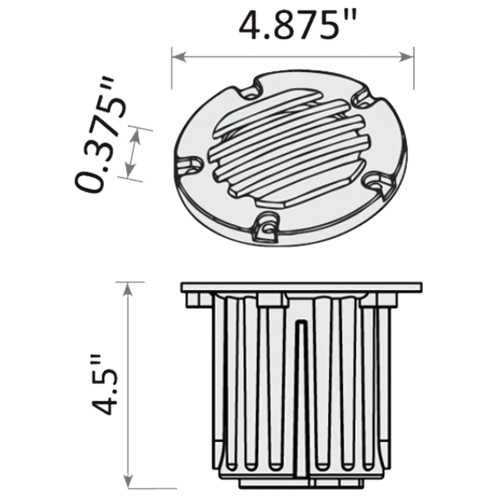 UNB06 Cast Brass Low Voltage Round Grill LED In-ground Light IP65 Waterproof