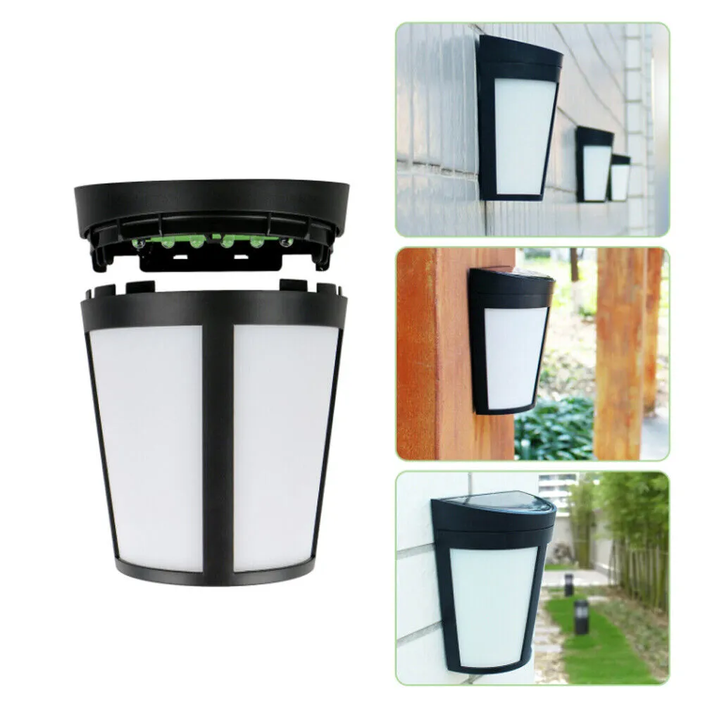 US 4-8 Pack 6LED Solar Street Wall Mount Light Outdoor Garden Path Way Fence