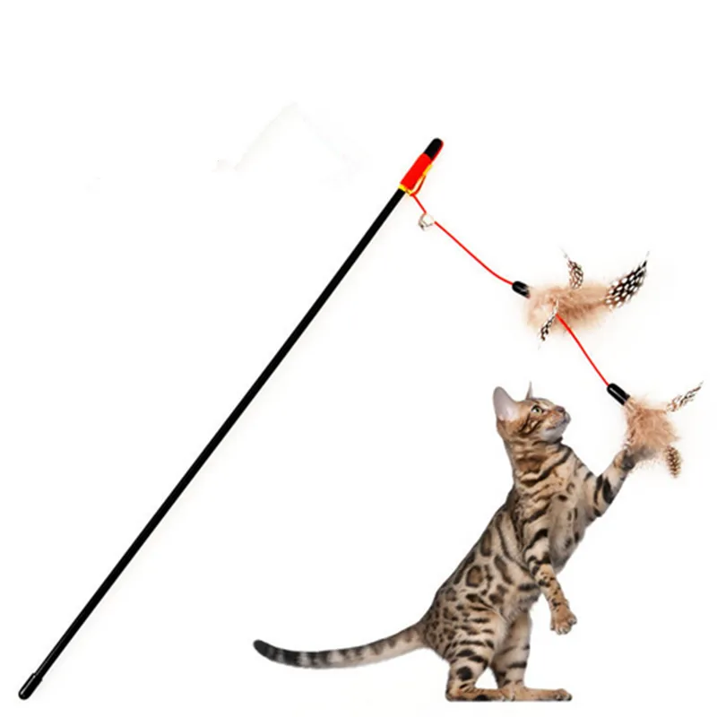 VEE PURFECT FEATHER WAND CAT TOY (36")