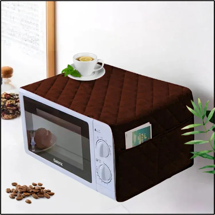 WATER PROOF QUILTED MICROWAVE OVEN COVER - Brown