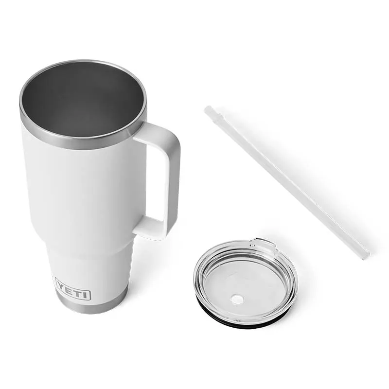 White Rambler 42oz Straw Mug