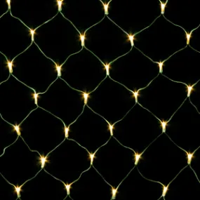 Wide Angle 5MM LED Net Lights - 100 Count - Orange - Green Wire - Case