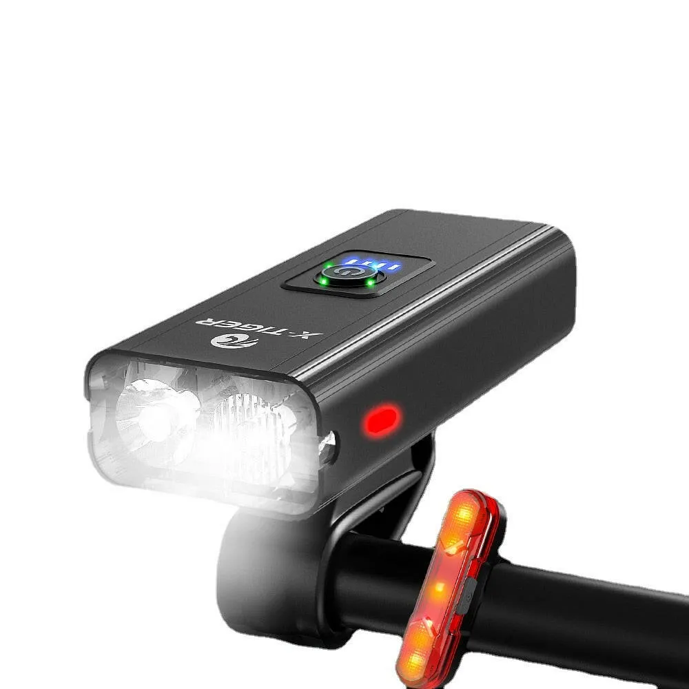 X-TIGER Bicycle Light Set Rainproof Headlight   Tail light USB Charging LED Cycling Lights Front Lamp Ultralight Bike Flashlight