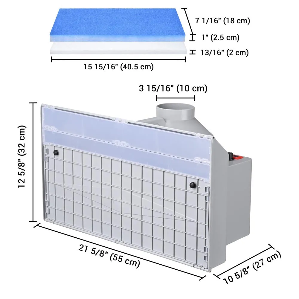 Yescom Portable Airbrush Hobby Spray Booth w/ Filter Fan Hose