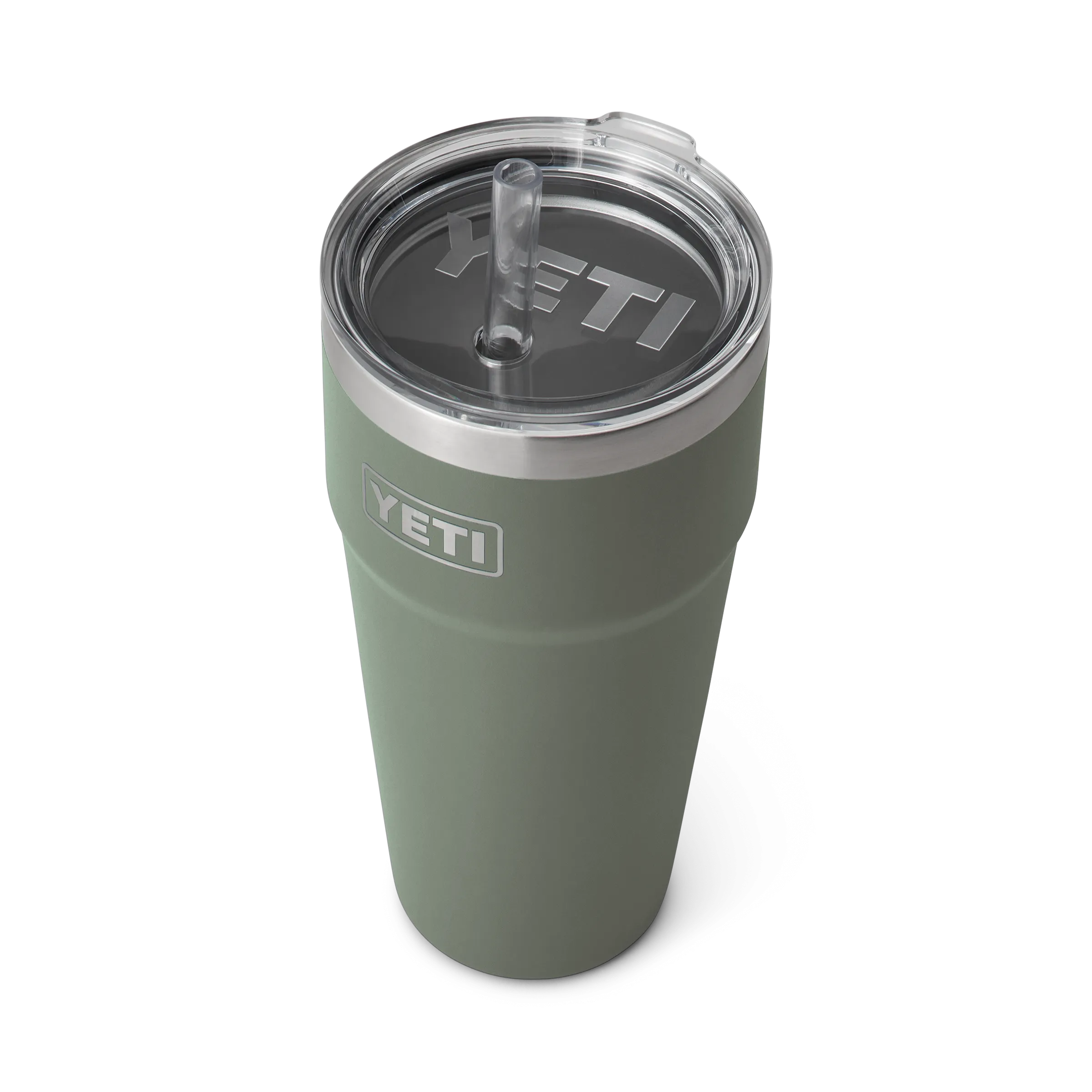 Yeti Rambler 26oz/769ml Stackable Cup with Straw Lid - Camp Green