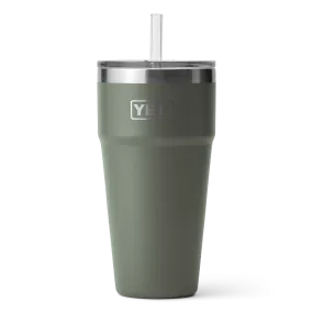 Yeti Rambler 26oz/769ml Stackable Cup with Straw Lid - Camp Green